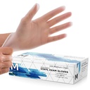 Dre Health Medium Clear Vinyl Medical Exam Gloves - Pack of 100