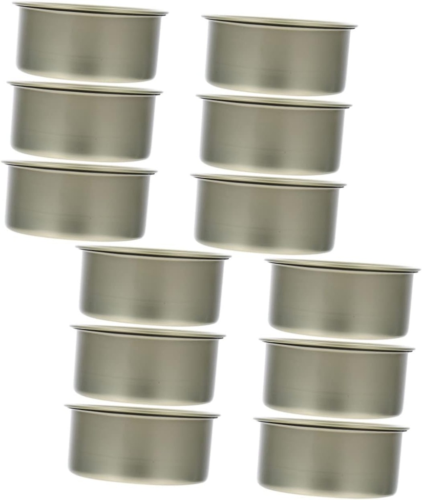 12pcs Food-grade Airtight Meat Tins with Seal Durable Tinplate Cookie Can for Candy Desserts and Snacks Organizing Kitchen Storage and Holiday Favors