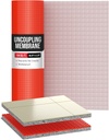 Houseables Uncoupling Membrane, Tile Underlayment, Tile Membrane, Flooring Underlayment, for Floor, Decoupling, Anti Fracture, Waterproof, Anti Crack, Vapor, 1/8" Thick, 3.3 ft x 46.2 ft / 154 Sq Ft
