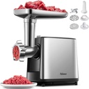 Yabano 3000W Max Heavy Duty Electric Meat Grinder with Sausage Stuffer Maker & Kubbe Kit, 2 Stainless Steel Grinding Plates for Home & Restaurant(Silve&Black)