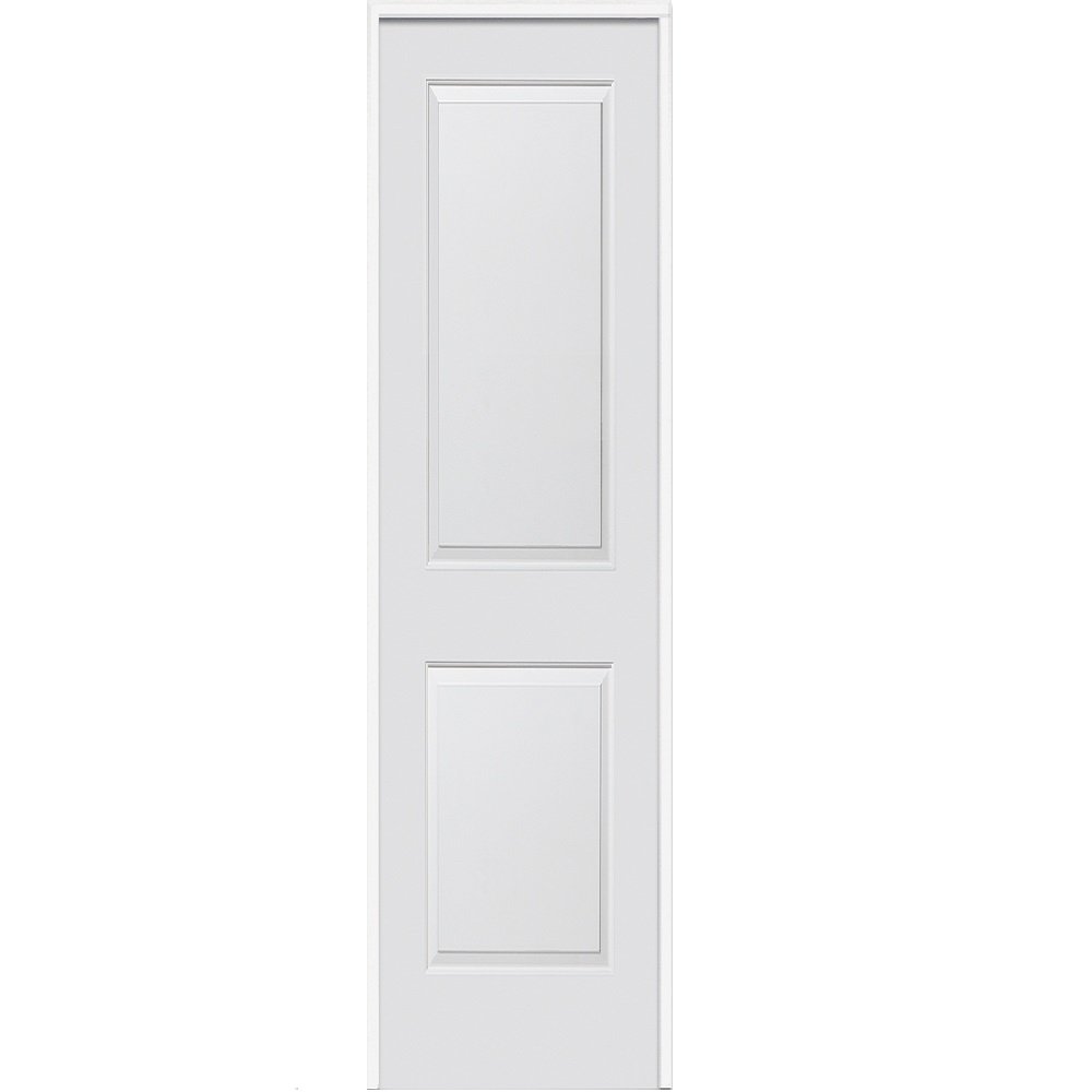 National Door Company ZZ364290L Solid Core, Primed, Molded 2-Panel, Left Hand, Prehung Interior Door, 16"x80"