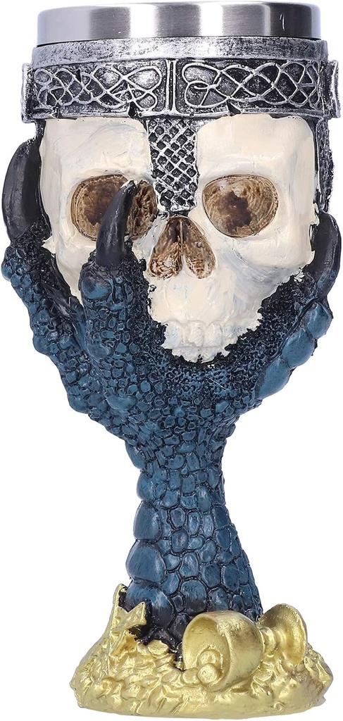 Skeletal Wine Goblet,Stainless Steel Skull Mug,Skull Sacrifice Viking Wine Chalice Cup,Macabre Water Cup Resin Beer Whiskey Mug Christmas Halloween Bar Party Decoration