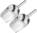 VOSAREA 2pcs Stainless Steel Ice Shovel Scoop for Coffee Bean Large Scoop Holder