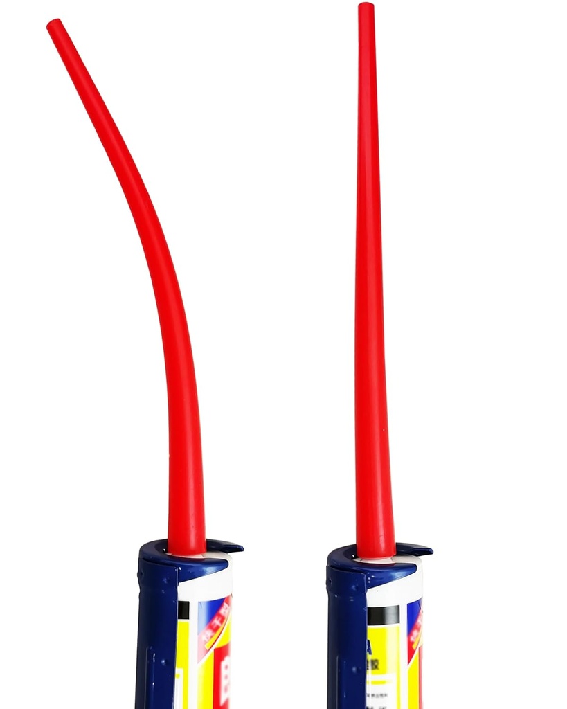 caulking Extension Nozzle Two Glass Glue nozzles one Straight and one Curved（2 Pieces