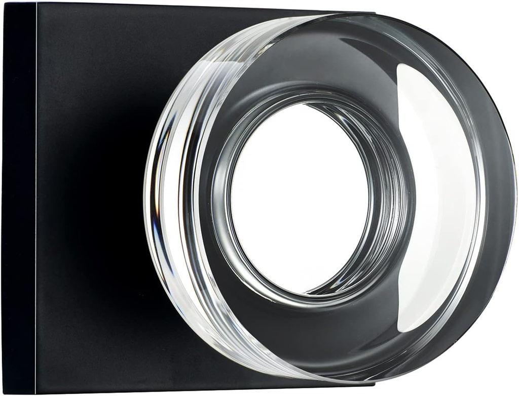 coolnews Matte Black Door Knob Glass Door Knobs Interior Privacy Door Knobs with Lock for Bathroom and Bedroom Vintage Crystal Door Knobs