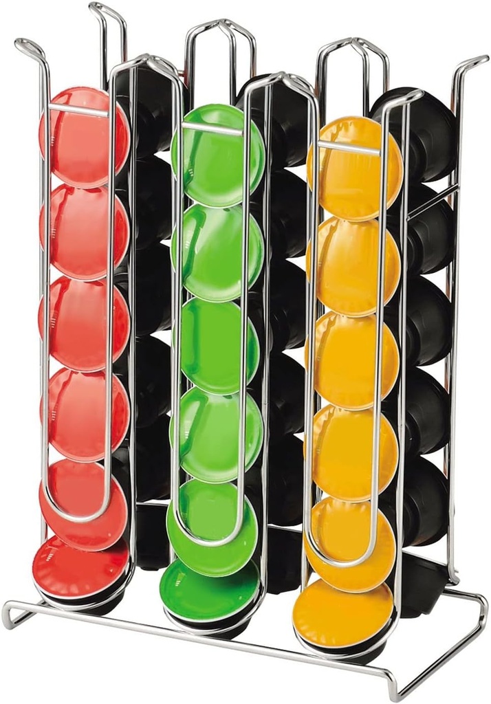 Coffee Pod Holder, 36 Pod Storage Organizer, 12.8 X 9.1 X 3.7in Metal Coffee Capsules Holder Rack for Home Cafe Office Kitchen Cabinet