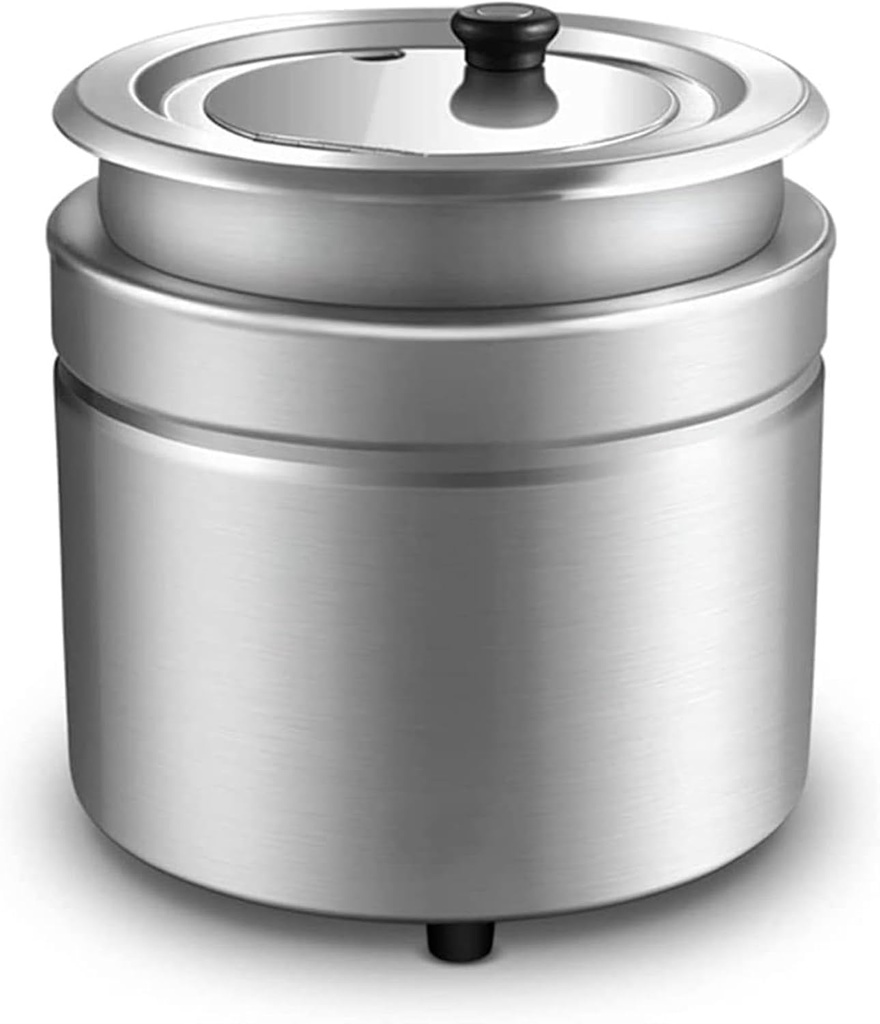 Commercial Heat Preservation Soup Stove, Buffet Stainless Steel Electric Heat Preservation Porridge Soup Pot, 9L Commercial Soup Hot Pot with Cover