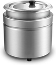 Commercial Heat Preservation Soup Stove, Buffet Stainless Steel Electric Heat Preservation Porridge Soup Pot, 9L Commercial Soup Hot Pot with Cover