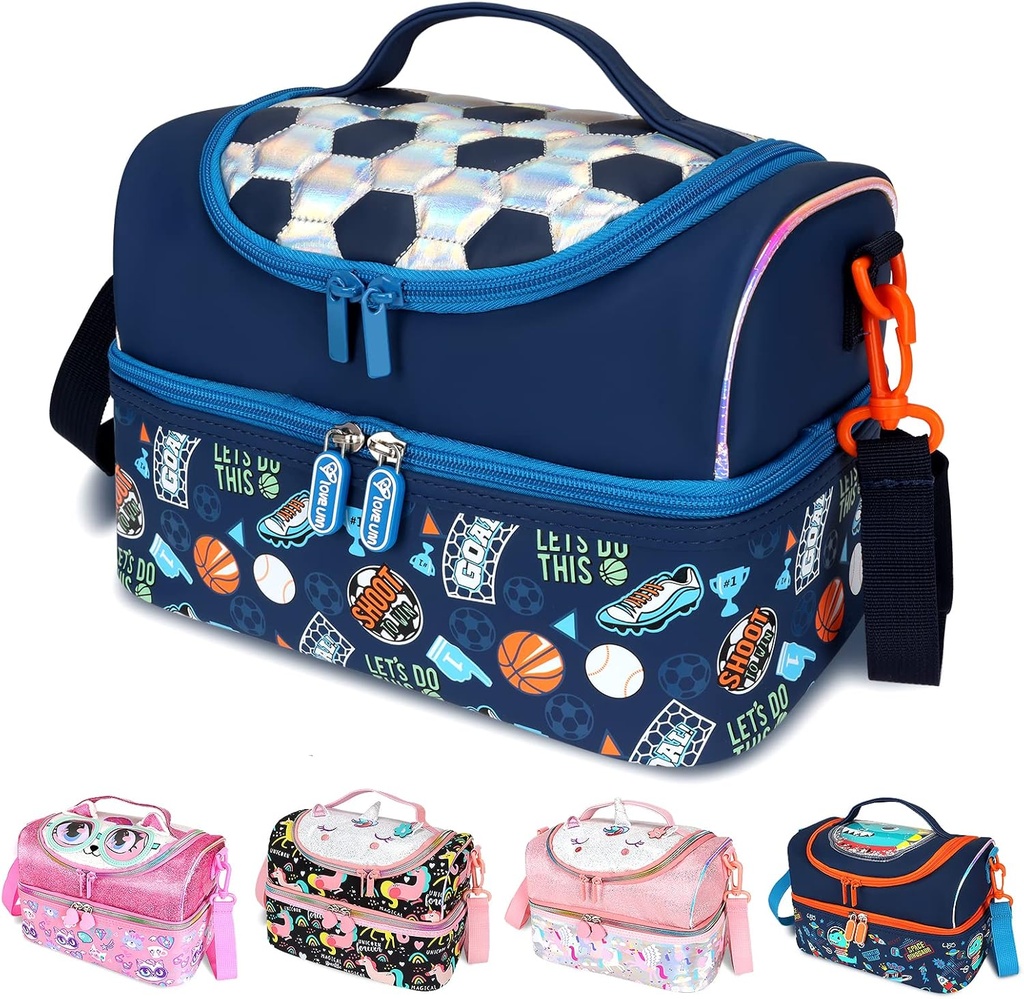 RLGPBON Kids Lunch Bag,Insulated Lunch Box for Girls Boys,Lunch Bag Toddler Teen,School Daycare Cute Travel bags