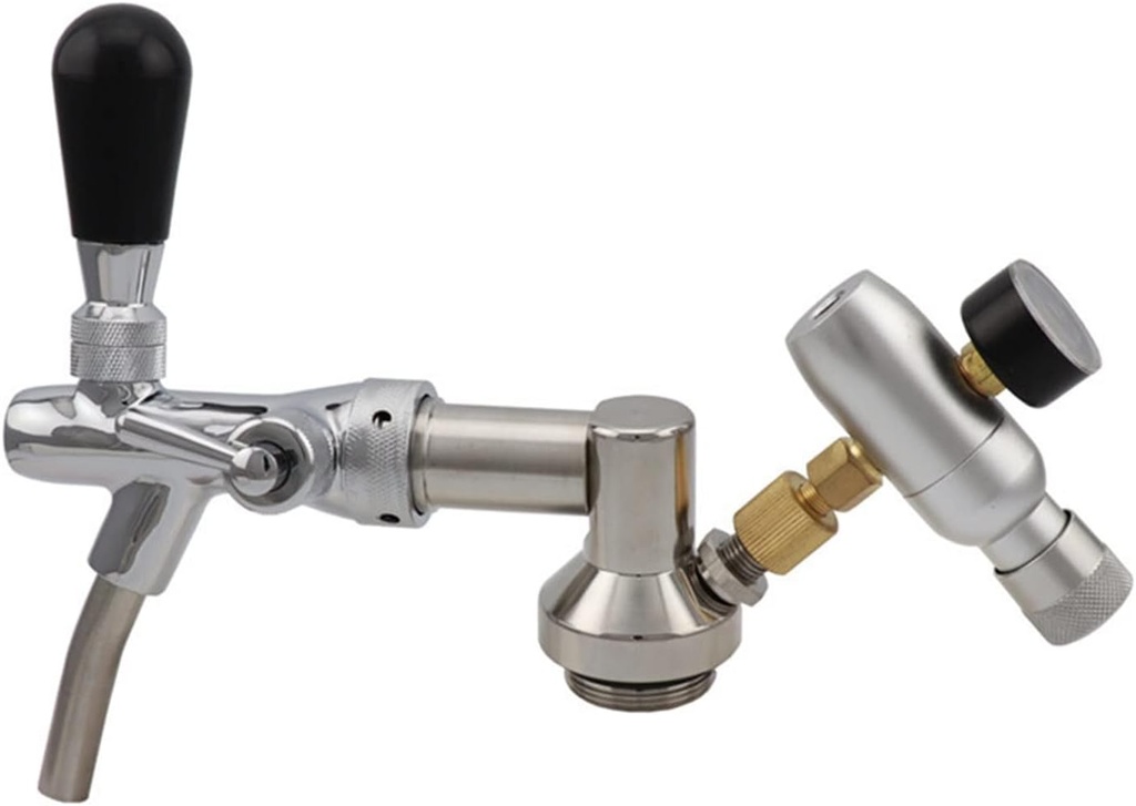 Kegging Tools Mini Growler Dispenser Tap with Co2 Regulator Keg Charger for Homebrew 2L 4L 5L Beer Keg Home Brew Equipment(Type 2)