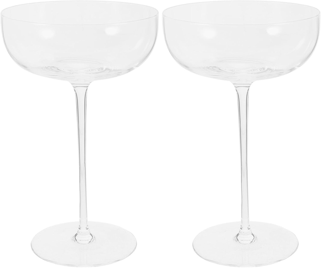 GANAZONO 2pcs Goblet Wine Glasses Elegant Stemmed Party Drinkware for Home Use for Birthdays and Celebrations Transparent