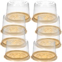 Zerodeko Plastic Cake Round Cake Carrier Box Lids Cupcake Transport Container Slice Packaging