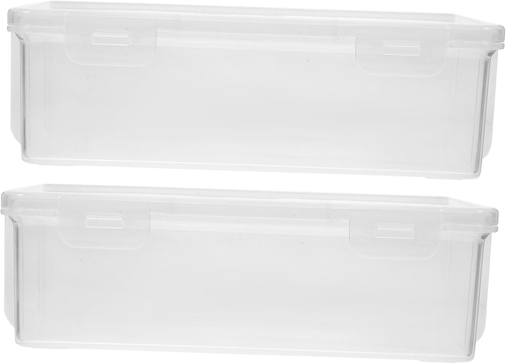 ABOOFAN 2Pcs Bread Storage Container with Lid Airtight Bread Holder for Homemade Bread Bread Box for Kitchen Countertop for Loaf and Pastry Organization