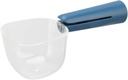Pet Food Scoop Transparent Clear Scale Dog Food Shovel Clip Handle For Pet Food Feeding (Blue)