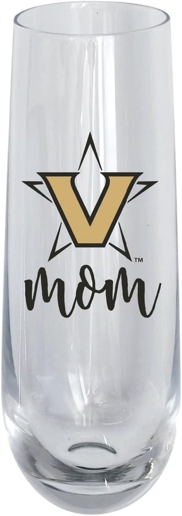 Vanderbilt Commodores University 10 oz Stemless Flute mom Design Officially Licensed Single