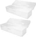 Ciieeo 2pcs Double Storage Containers Storage Organization Boxes for Bread Snacks