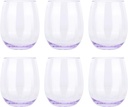 KX-WARE Unbreakable 18-ounce Acrylic Stemless Wine Glasses, set of 6 Purple