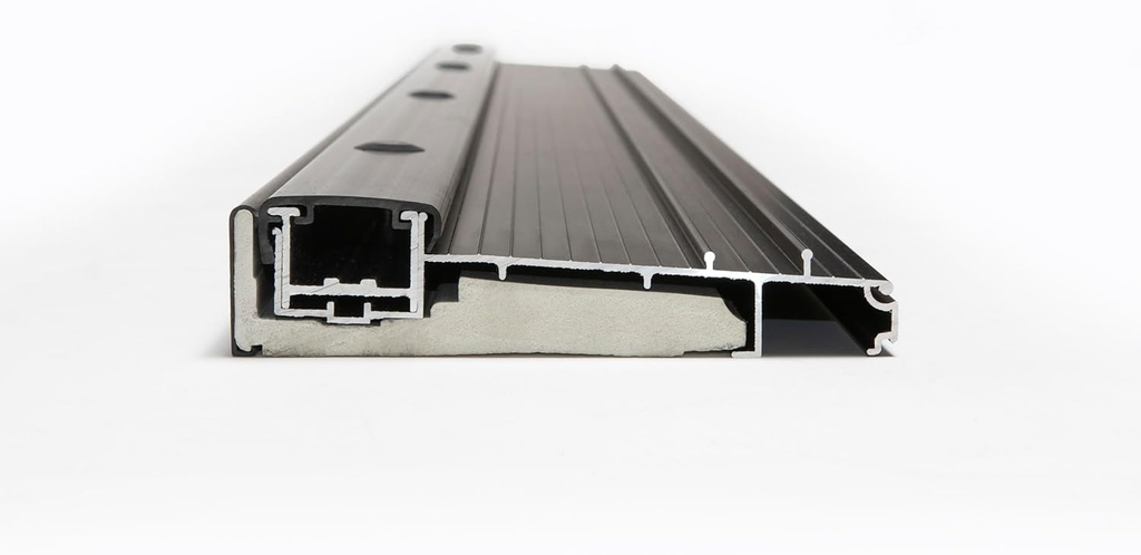 Premium Quality Aluminum Adjustable Threshold with Rail for Single and Dual Screen Doors and Sliding Doors, Heavy-Duty for Residential and Commercial Use. (Dual Rail, 96 inch)