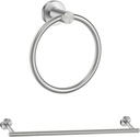 FORIOUS Towel Bar for Bathroom, Brushed Nickel Towel Ring