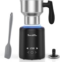 Milk Frother, 5-IN-1 Electric Milk Steamer with Detachable Stainless Steel Jug Automatic Hot/Cold Foam & Hot Chocolate Maker with LED Touch Screen, Temperature Display, Induction Heating