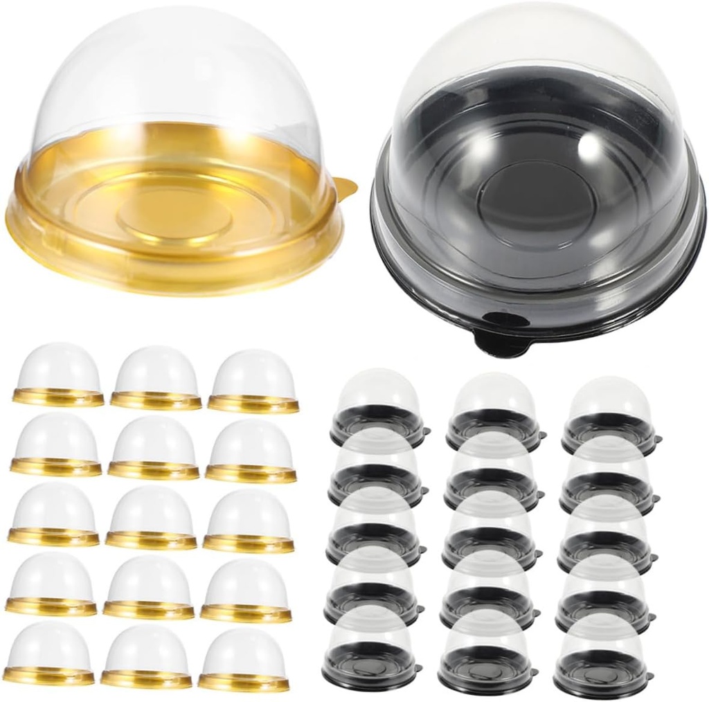 PRETYZOOM Egg Yolk Cake Box Round Cake Boxes Cupula 100pcs Macaron Boxes for Home