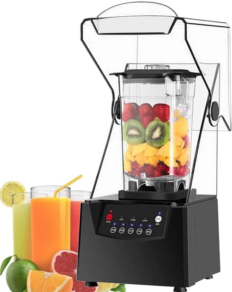 Professional Blender Smoothie Mixer with 2L Container, Smart Timer and Pre-programed Peak 2200W Power Mixer 5 Speeds Controlfor/Ice/Smoothie/Dessert/Nuts（2 Cups）