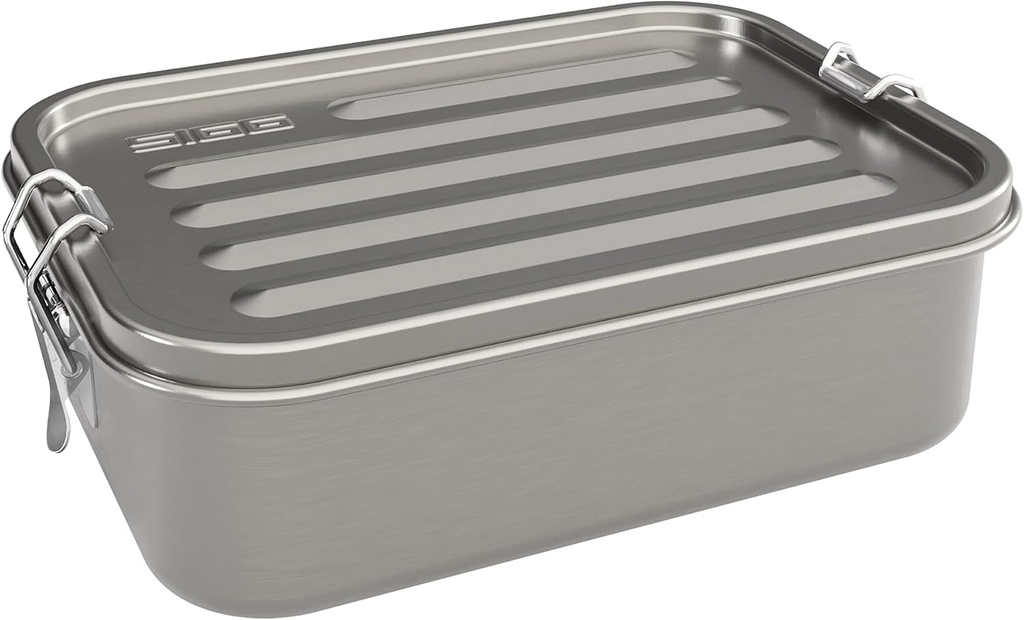 SIGG - Gemstone Lunch Box Selenite - Stainless Steel - No Plastic - Dishwasher Safe - Leak-Proof - Reusable Food Containers - Black - Lunch To Go 27 Oz