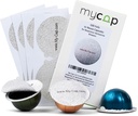 My-Cap Foil Seals for Nespresso Vertuo Pods - Reusable Aluminum Lids to Extend Life of Nespresso VertuoLine Capsules (Pack of 100)