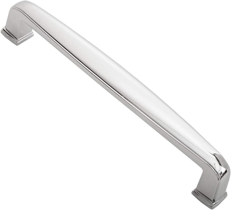 Southern Hills Polished Chrome Drawer Pulls - 6.25 inch Screw Spacing - Pack of 5 - Kitchen and Vanity Cabinet Hardware Handles - SH0816-160-CHR-5