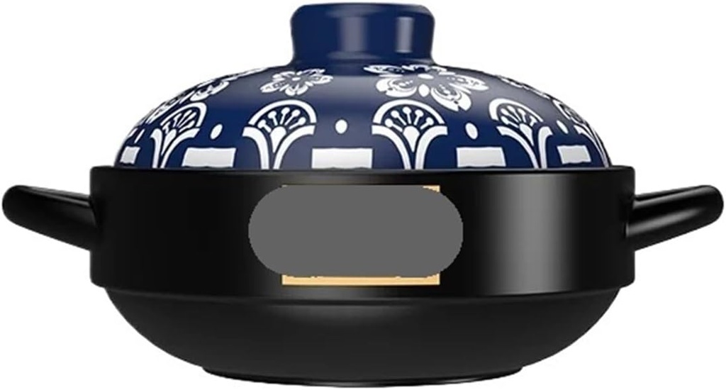 Casserole Dish High Temperature Crock Pot Kitchen Pots for Cooking Casserole Cooker Home for Cooking Stew Pot Ceramic Cookware (One Color 3.3L)