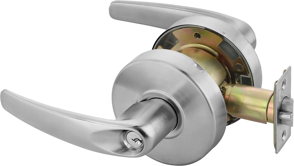 Yale MO 4607LN 626 Door Lever Lockset, Cylinder Lock, Entry Lock