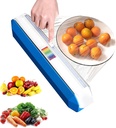 Plastic Wrap Dispenser with Cutter, Reusable Cling Film Dispenser, Cling Wrap Dispenser with Slide Cutter, Also for Aluminum Foil, Tin Foil, Baking Paper (XL)