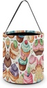 Candy Buckets,Cupcakes Donuts Muffins Sugar Print Holiday Gift Bags,candy Handheld Gift Bags,snack Food Candy Buckets