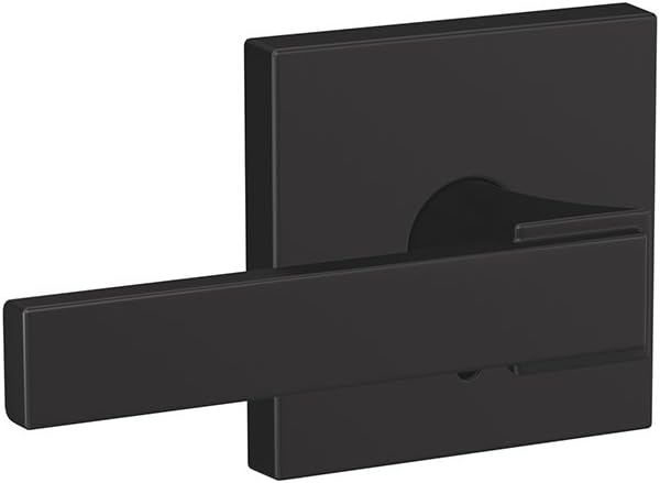 Schlage Custom FC21 NBK 622 COL Northbrook Lever with Collins Trim Hall-Closet and Bed-Bath Lock, Matte Black