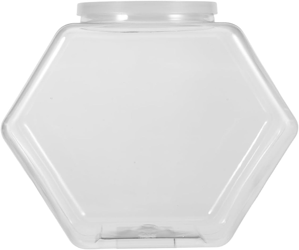 Luxshiny Clear Plastic Candy Jar with Lid Lollipop Storage Container for Engaging Design with Stable Base for Retail Displays and Home Snack Organization