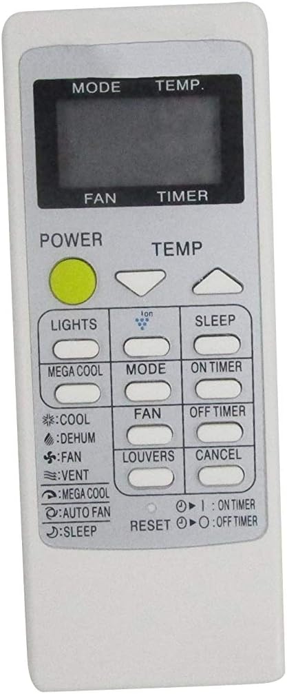 HCDZ Replacement Remote Control for Sharp CV-P12PX CV-P13PX AY-A09BE AY-A12BE AH-A07BE Room Portable AC Air Conditioner