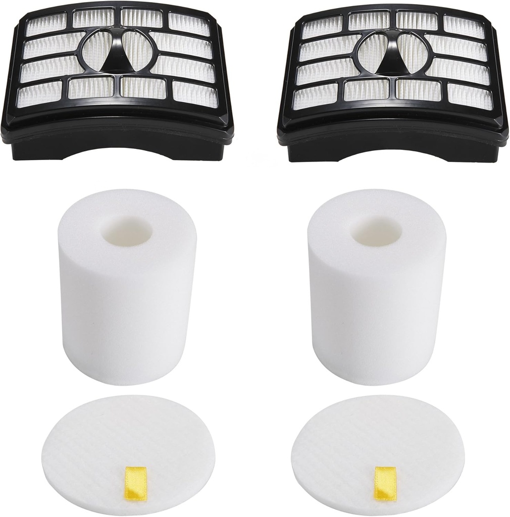2 HEPA Filter + 2 Foam Flet Filter Kit for Shark Rotator Pro Lift-Away NV500 NV501 NV505 NV552 HEPA Filter & Foam Filter Kit, Part # XFH500 & XFF500