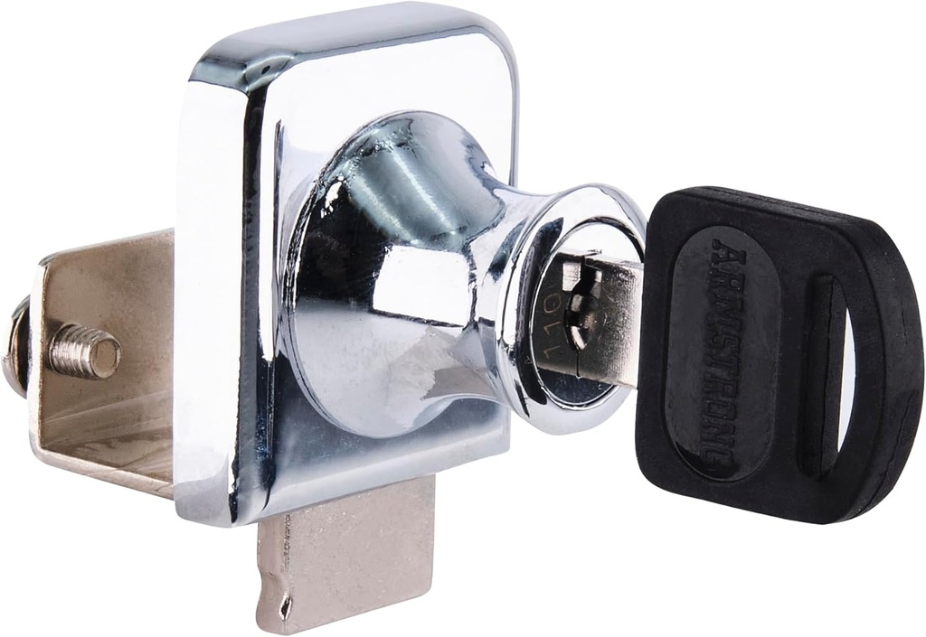 CRL Chrome Plated Lock for 3/8" Single Glass Doors - Keyed Alike