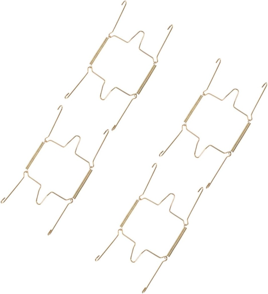 4pcs U-Type Plate Hanger Invisible Stainless Steel Wall Hooks for Decorative Plates Display Holders for Home Decor