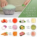 Ourokhome Manual Food Processor Vegetable Chopper, Portable Hand Pull String Garlic Mincer Onion Cutter, Collapsible Pasta Drying Rack, Plastic Foldable Homemade Fresh Spaghetti Stand Dryer Noodle Han