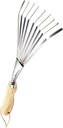 Garden Rake Ergonomic Handle Portable Hand Rake for Gardening Weeding and Leaf Collection Tool for Easy Soil Loosening and Planting
