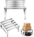 2 Pack Dunnage Rack 13.8" Long x 13.8" Wide, 7.9" Height Stainless Steel Dunnage Rack 1000+ Pound Capacity Storage Commercial Food Service Storage in Restaurant Kitchens Shop