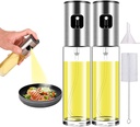 Olive Oil Sprayer for Cooking Oil Spritzer Mister for Air Fryer Canola Vinegar Vegetable Oil Portable Mini Bottle Kitchen Gadgets for BBQ/Pan/Salads/Baking (2 Pack)