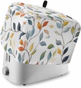 Colorful Leaf Toaster Cover 2 Slice, Small Kitchen Appliance Covers, Pastoral Botanical Summer Spring Toaster Oven Cover with Loop, Bread Machine Cover Polyester Dust Cover Protection