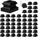 104 Pcs Iron Baluster Shoes 1/2 Inch Stair Flat Shoe with Screw Satin Black Metal Spindle Railing Square Scroll Basket Twist Knuckle Staircase Balusters for Staircase Baluster
