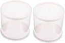 2Pcs Round Clear Cake Carrier Boxes Double Baking Packing Containers Birthday Cake Storage and Oil Fresh Food Display