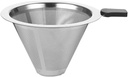 PRETYZOOM 1pc Stainless Filter Rust Reusable Beverage Sifter for Rich Flavor for Single Cup Brewing Random Style
