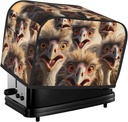 A Flock Of Ostriches 2 Slice Toaster Covers Bread Machine Cover Quilted Dustproof Fingerprint Protectors Small Washable Appliance Cover Bread Maker Dust Protection Universal Size
