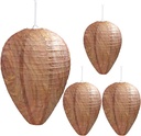 4 Pack Wasp Nest Decoy Hanging Wasp Nest Stay Away from Wasps Hornets Yellow Jackets