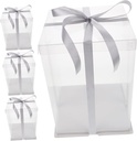 Translucent Cake Carrier Boxes 8 Inch Birthday Cake Containers Plastic Cake Storage Boxes Candy Box for Packing Reusable Color
